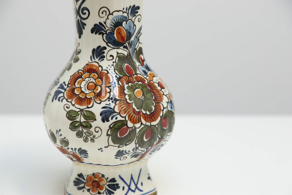 vintage vaas flora keramiek