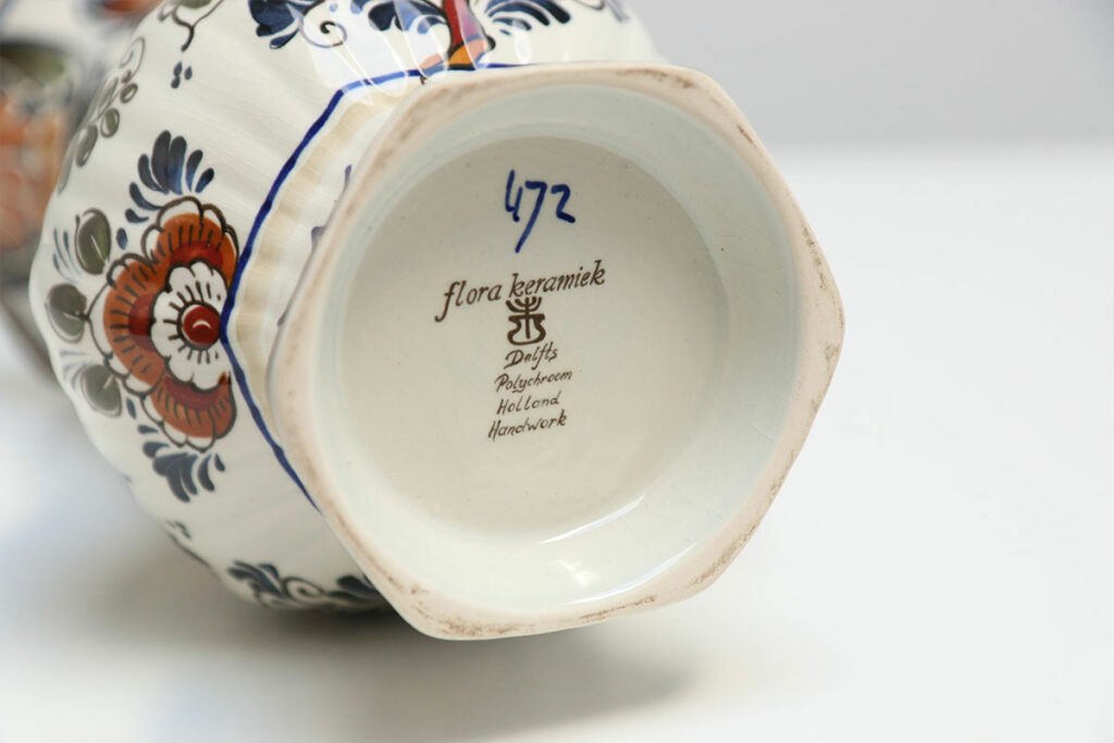 vintage vaas Flora keramiek