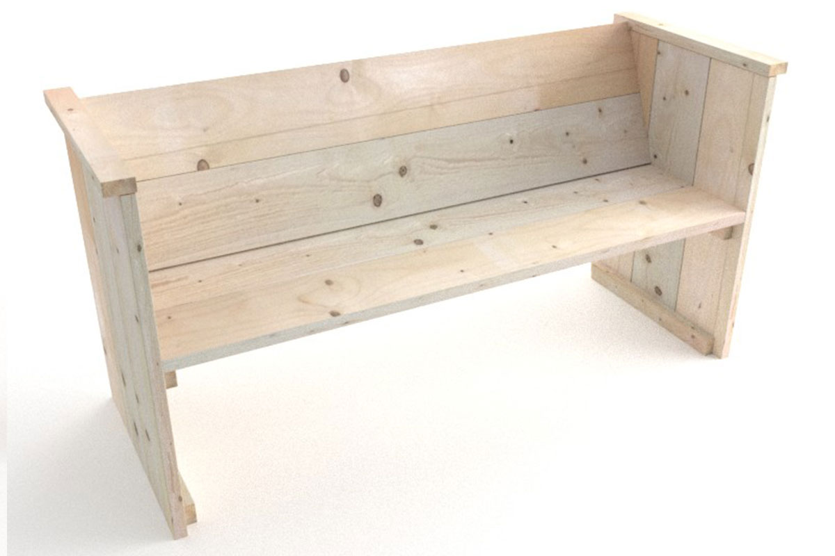 Steigerhouten tuinbank