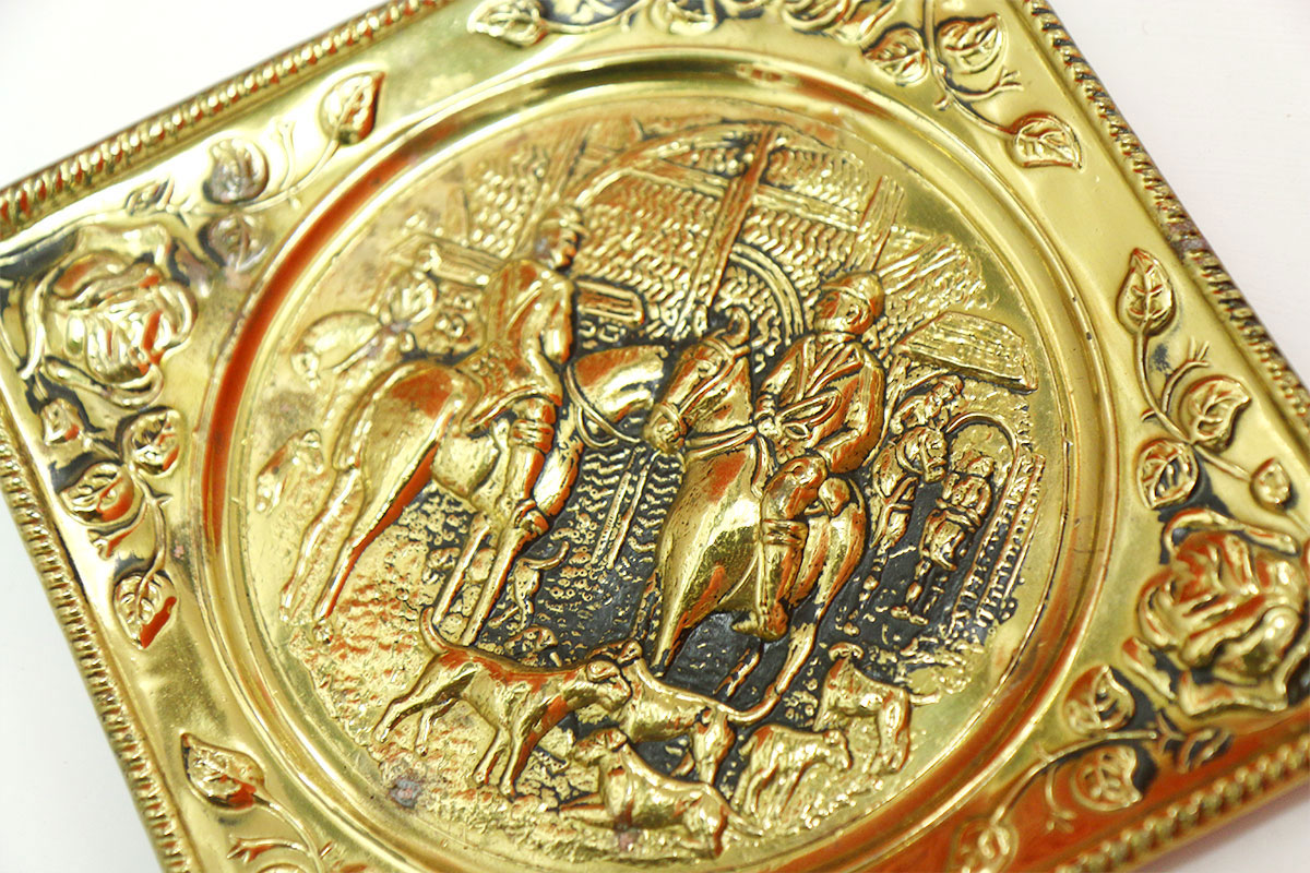 vintage koperen wandbordjes